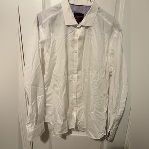 Men’s 2X Egara white dress shirt LIKE NEW Slim fit
